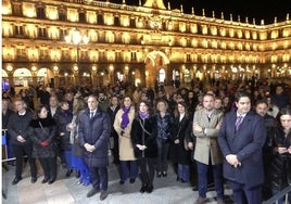 Manifestación en la Plaza Mayor en el Día Internacional de la Eliminación de la Violencia contra la Mujer.