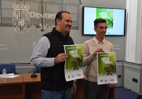 David Mingo y José María Cubillo durante el acto de presentación en La Salina.