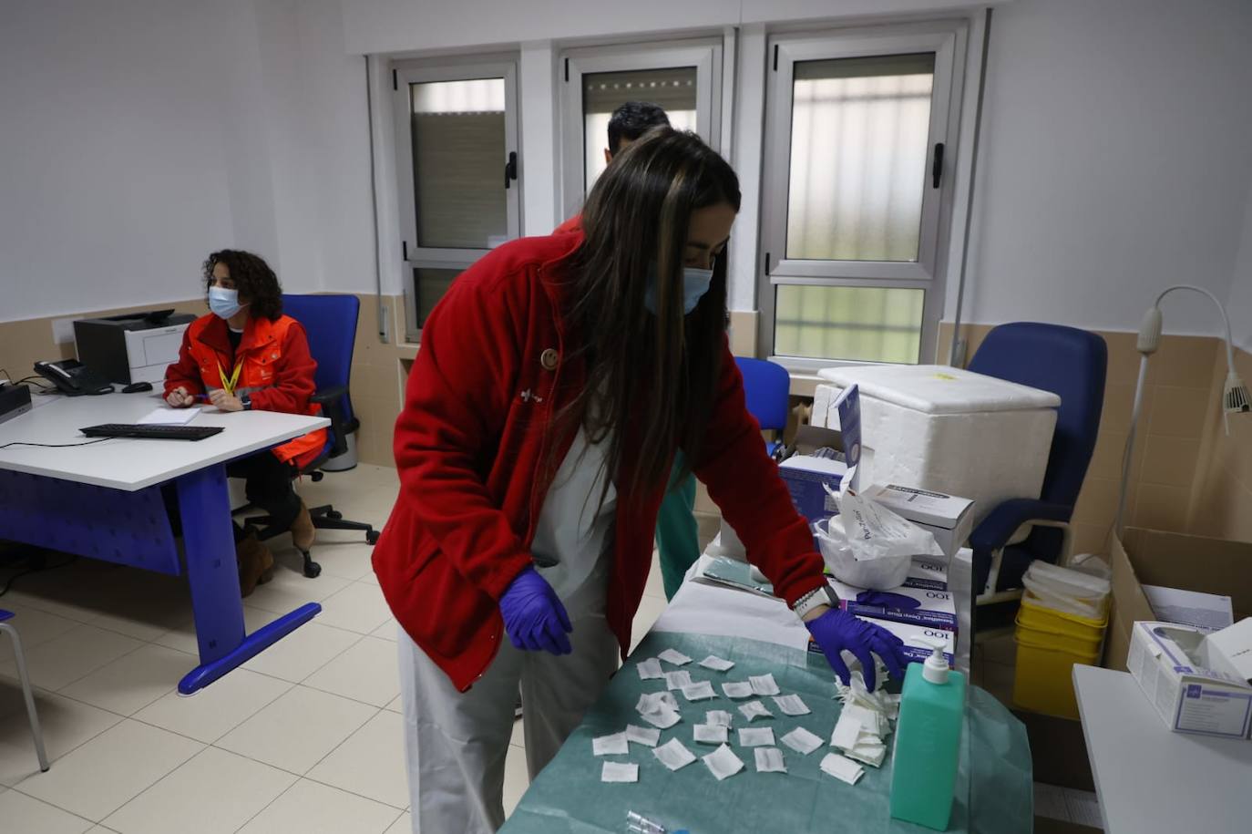 Cola para vacunarse de gripe en Salamanca