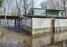 La zona del Paseo Fluvial iunundada