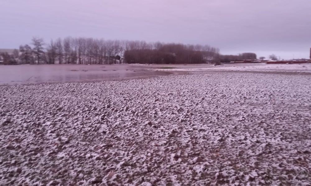 Impresionantes imágenes del desbordamiento del río Almar a su paso por Nava de Sotrobal