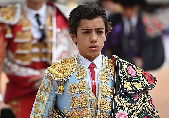 Marco Pérez, el día de su debut con picadores en Istres.