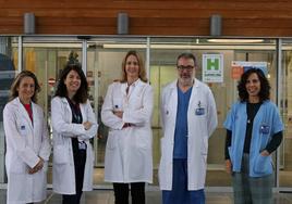 De izquierda a derecha, los investigadores que han participado en el estudio Beatriz Bellosillo, Joana Vidal, Xavier Bessa y Andrea Burón
