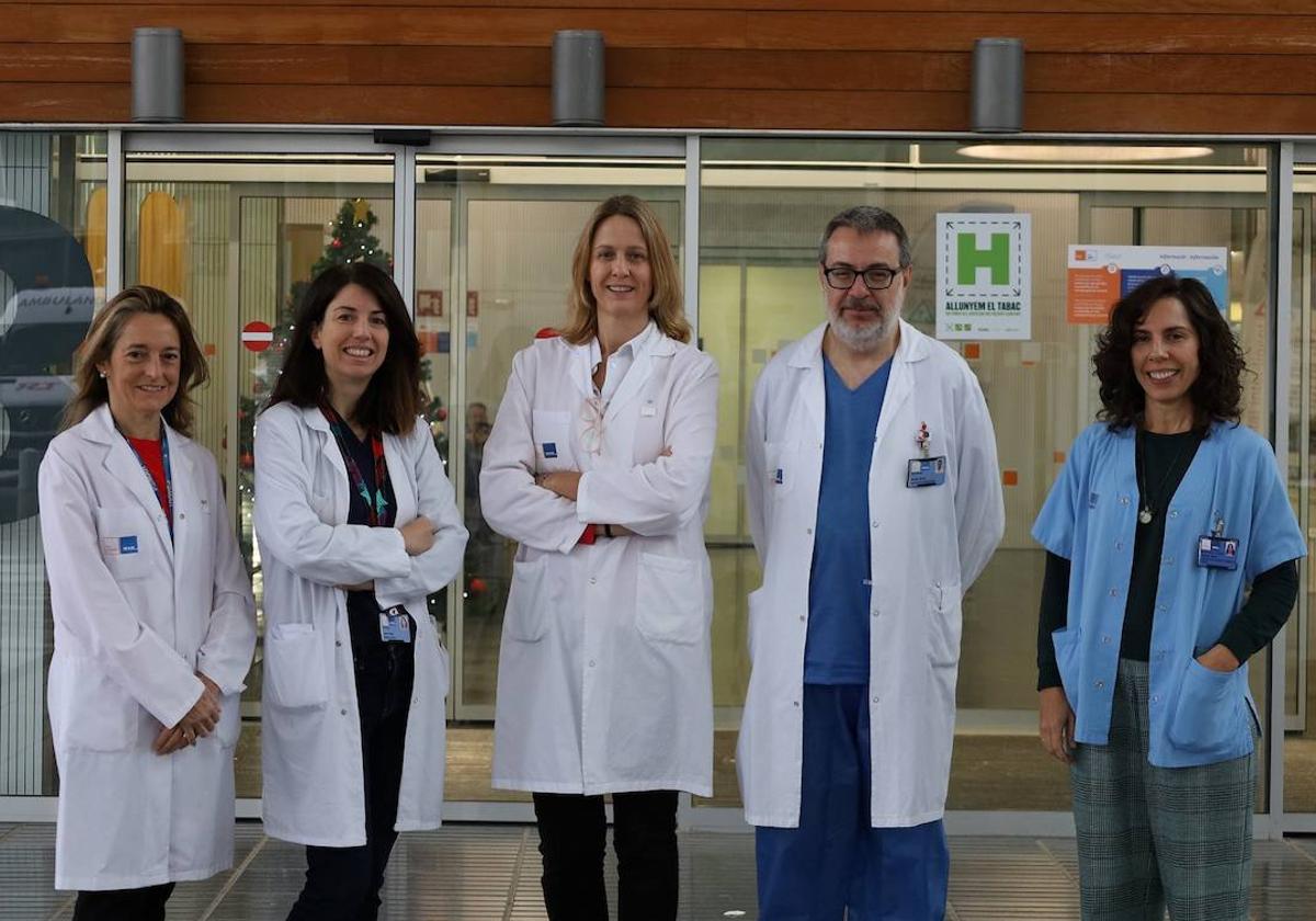 De izquierda a derecha, los investigadores que han participado en el estudio Beatriz Bellosillo, Joana Vidal, Xavier Bessa y Andrea Burón