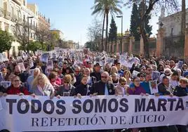 Manifestación en 2019 para exigir la repetición del juicio por el caso Marta del Castillo