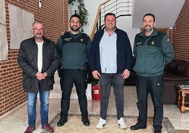 Carlos Noreña, sargento Miguel, Alex González y Pedro Merino.