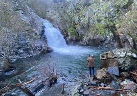 Imagen de la cascada de La Palla, en el término municipal de Valero.