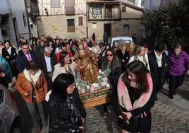 Momento de la procesión celebrada en honor de Santa Águeda