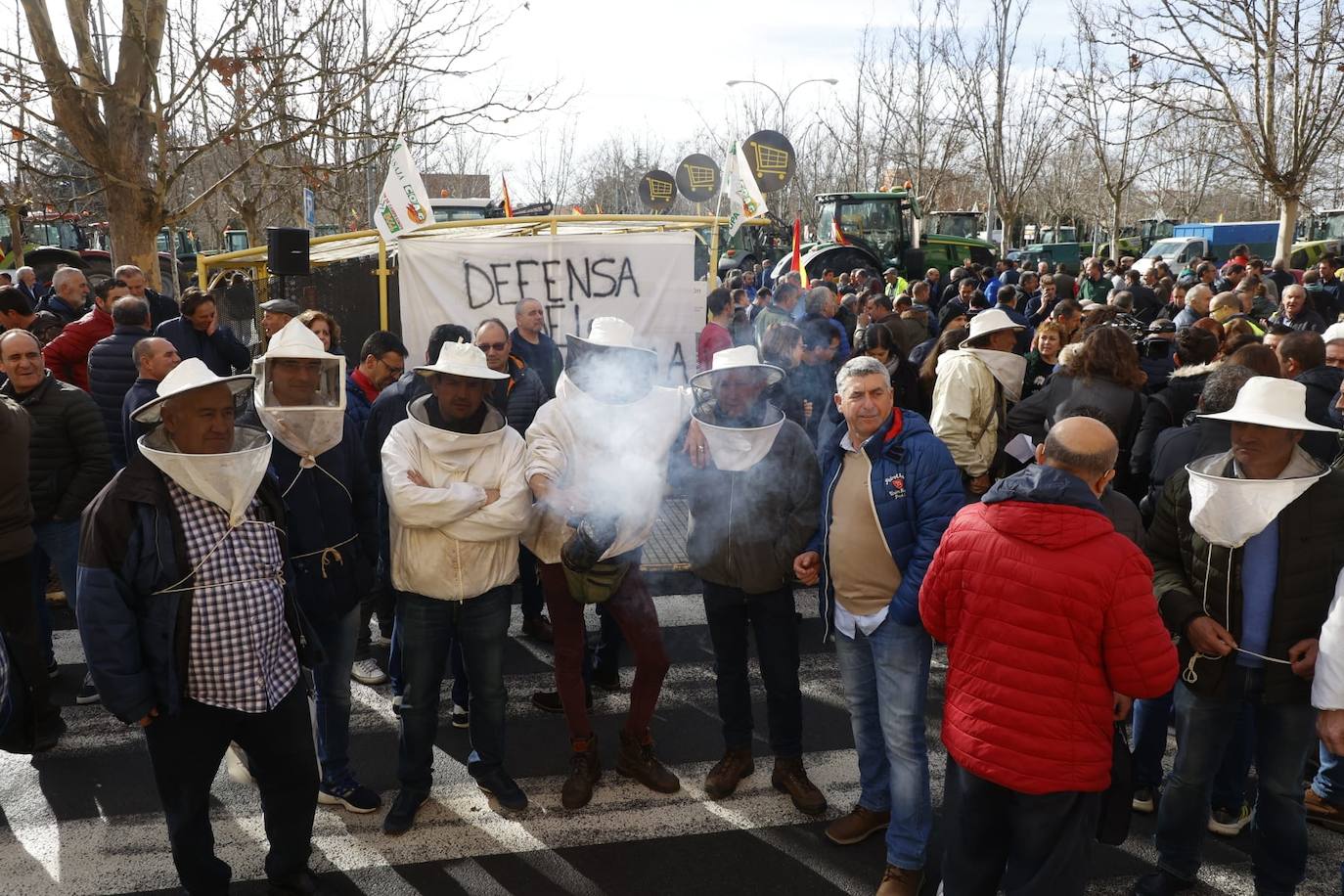 La tractorada de este miércoles en Salamanca en imágenes