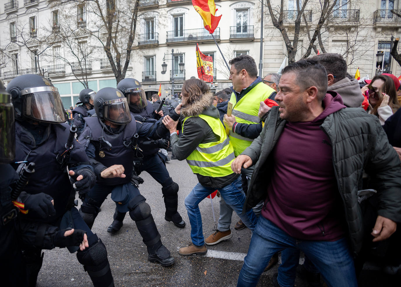 Las protestas del campo en Madrid, en imágenes