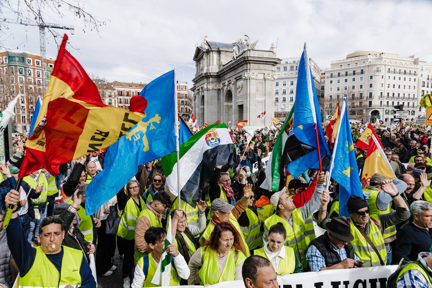 Las protestas del campo en Madrid, en imágenes