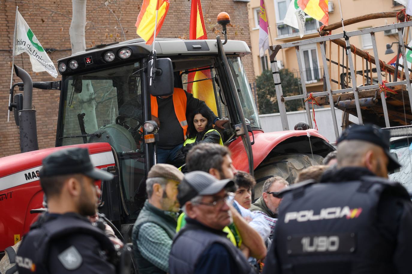 Las protestas del campo en Madrid, en imágenes