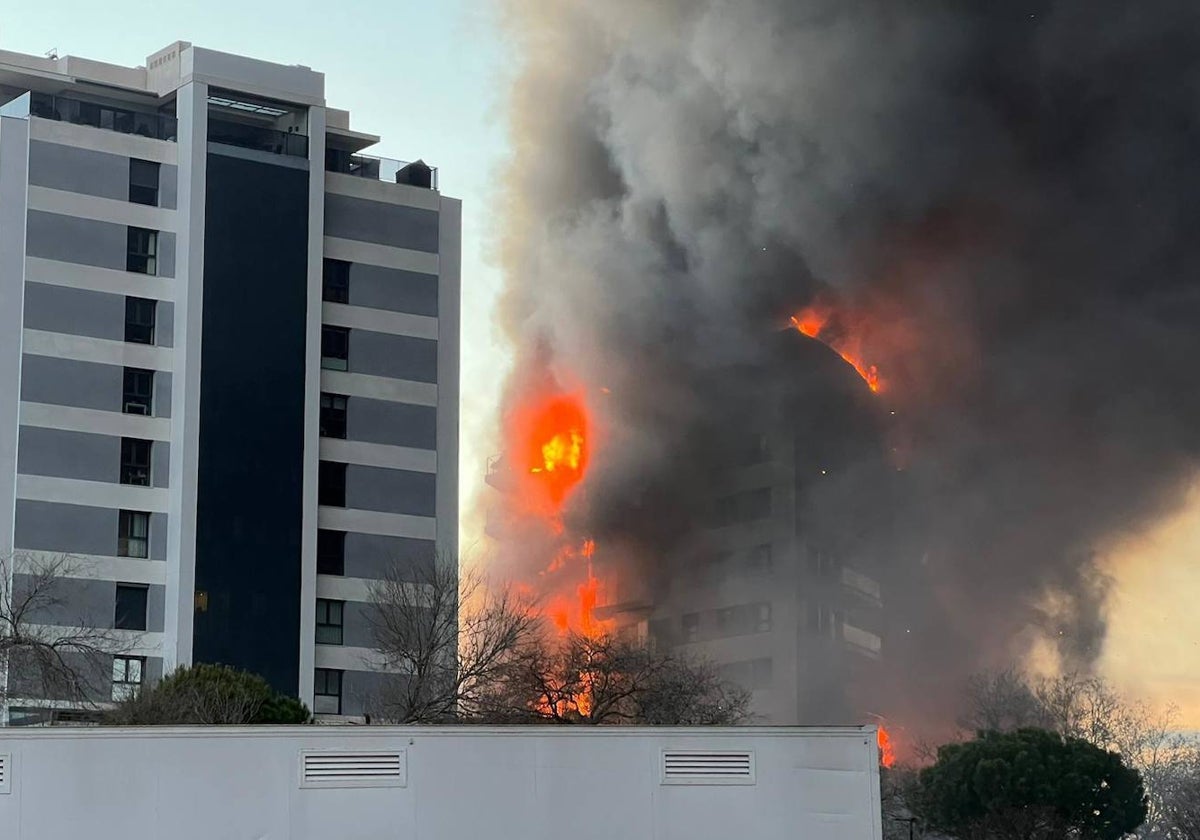 Incendio en Valencia.