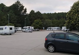 Parking actual destinado a autocaravanas en La Alberca