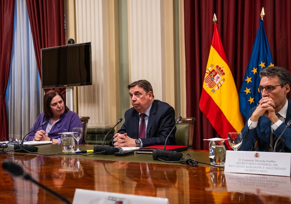 Planas, en el centro de la imagen, con Begoña García y Fernando Miranda.