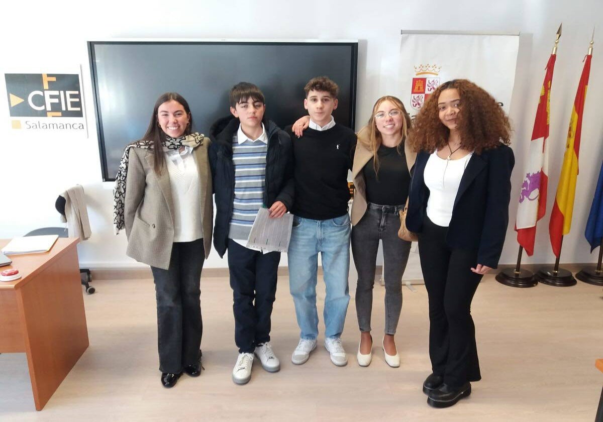 Alumnos ganadores de 4º de la ESO.