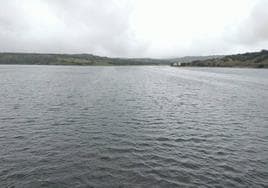 Imagen de este lunes del embalse de Santa Teresa, con 409 hectómetros cúbicos de los 496 de capacidad.