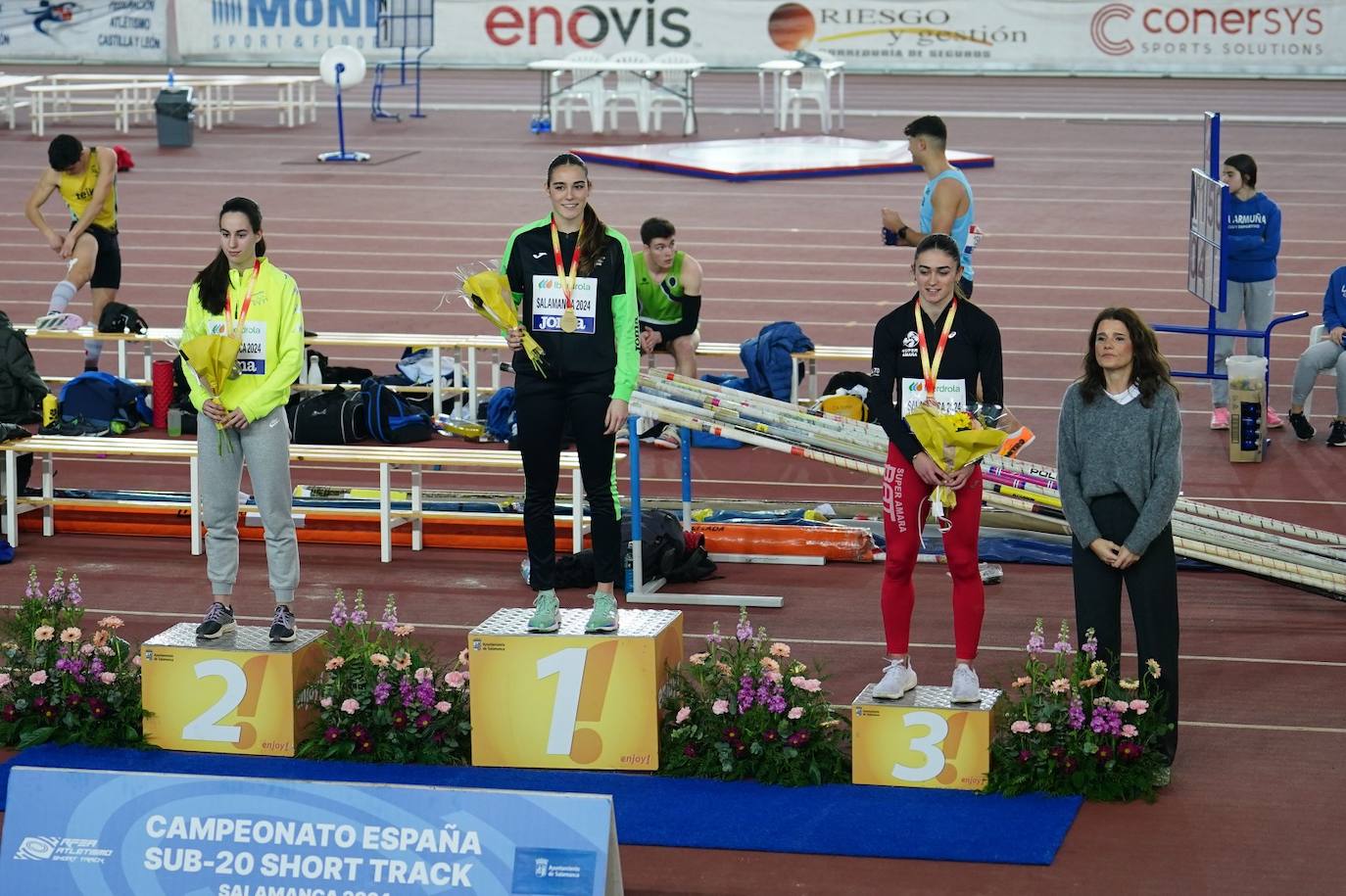 El Nacional sub 20 short track termina en Salamanca con doble récord de España en los 60 metros