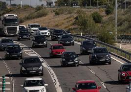 Atasco en una autovía española.