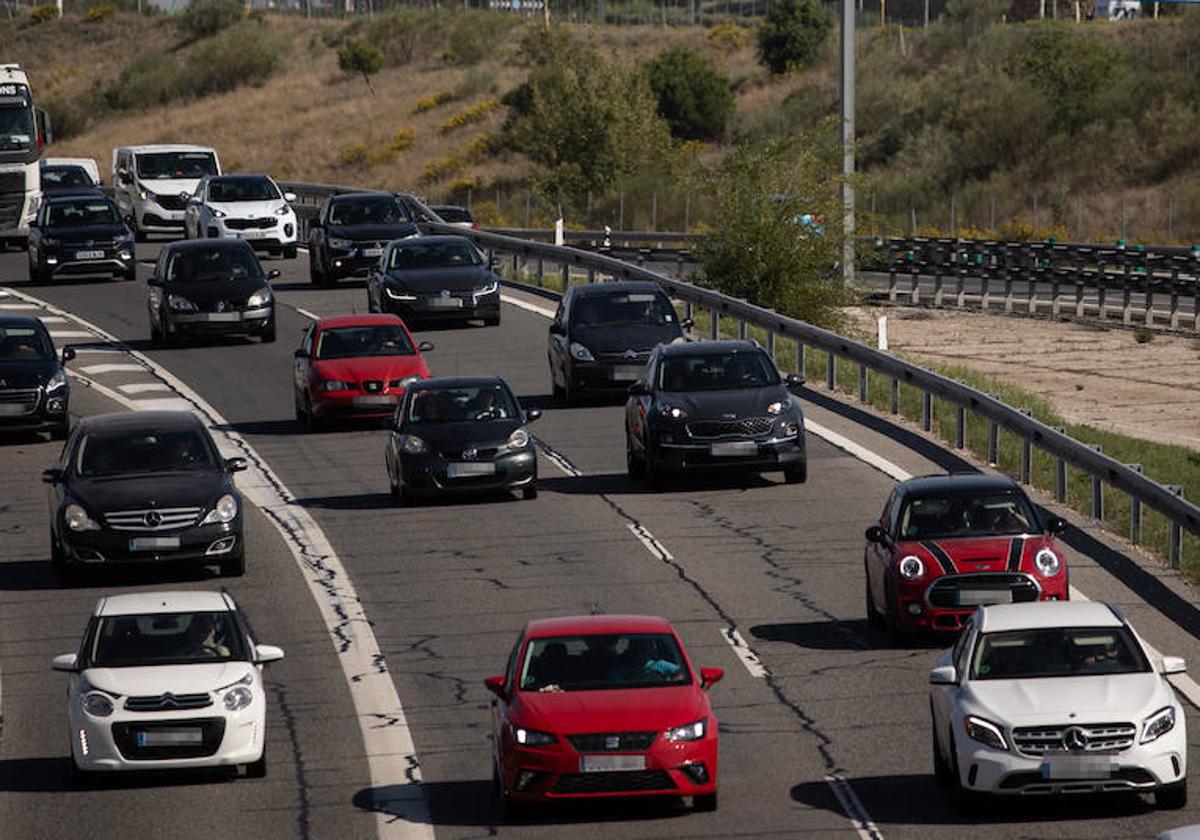 Atasco en una autovía española.