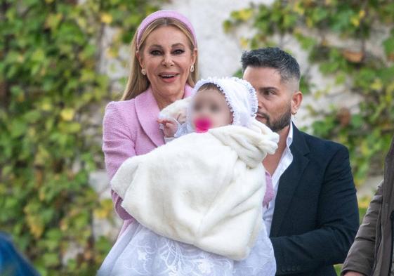 Ana Obregón y Ana Sandra, en el bautizo de la pequeña el pasado mes de diciembre