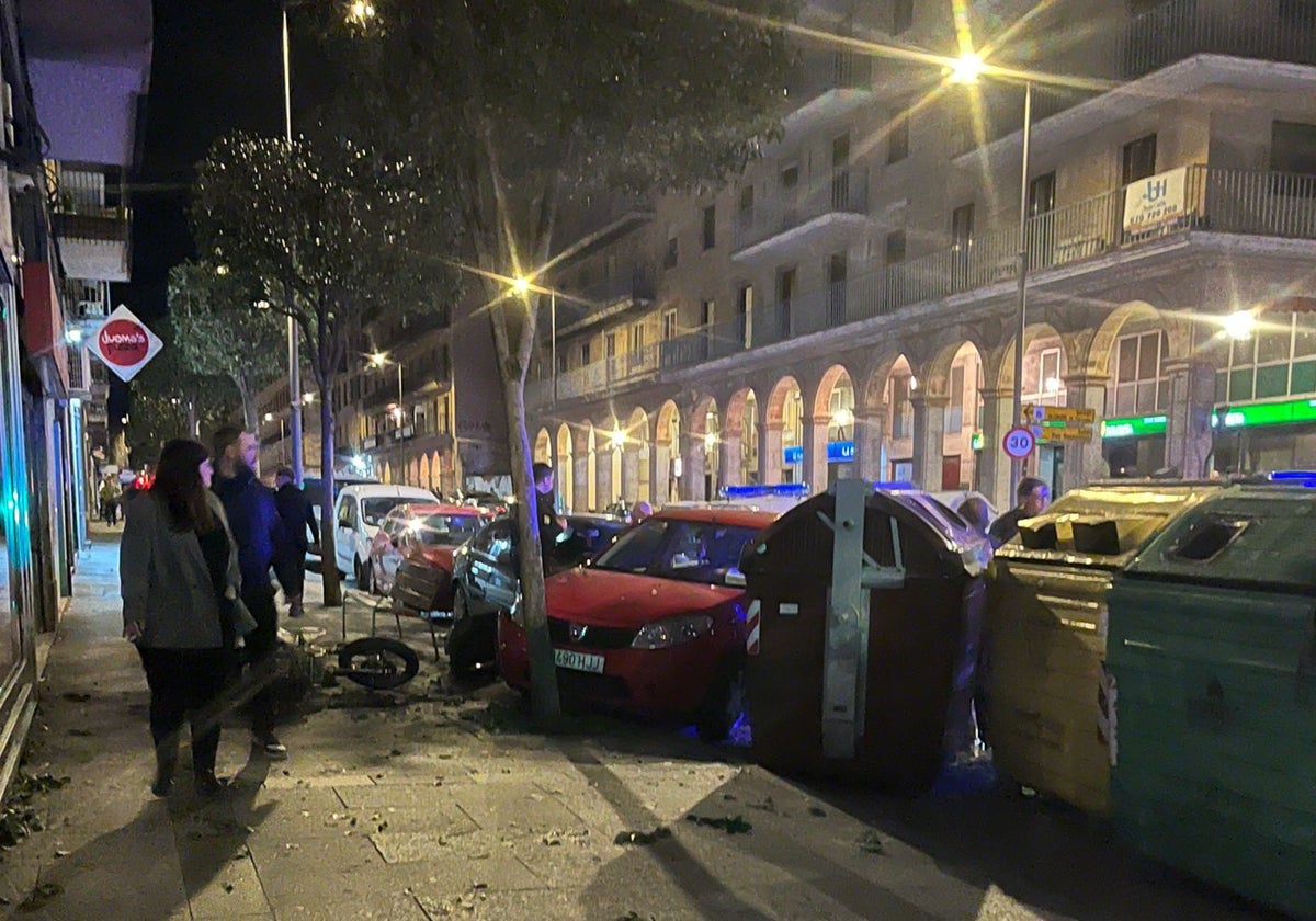 Imagen del turismo estrellado en Gran Vía.