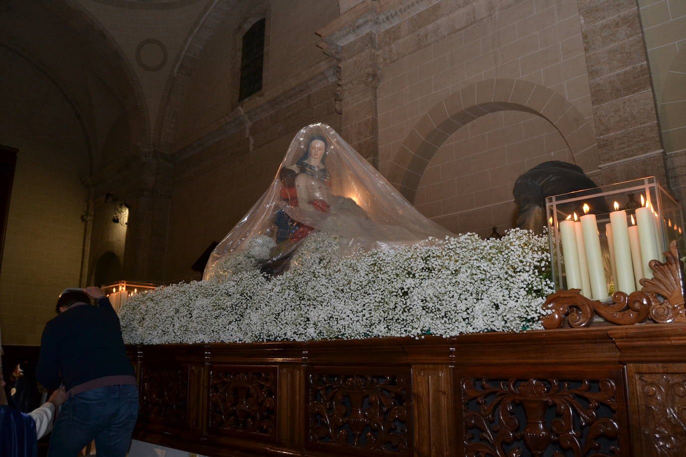 El mal tiempo acorta la procesión de Nuestra Señora de las Angustias en Ciudad Rodrigo
