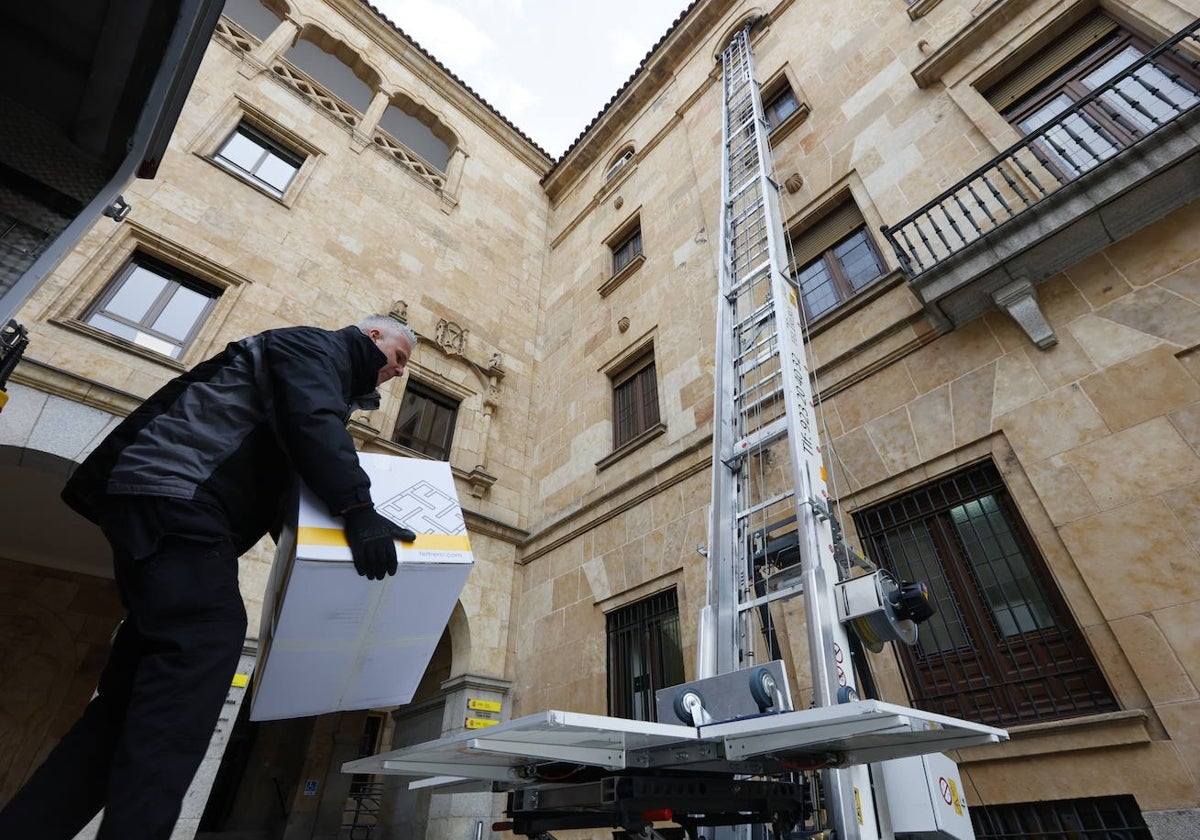 Trabajos de traslado de la Fiscalía de Menores de Gran Vía a Colón.