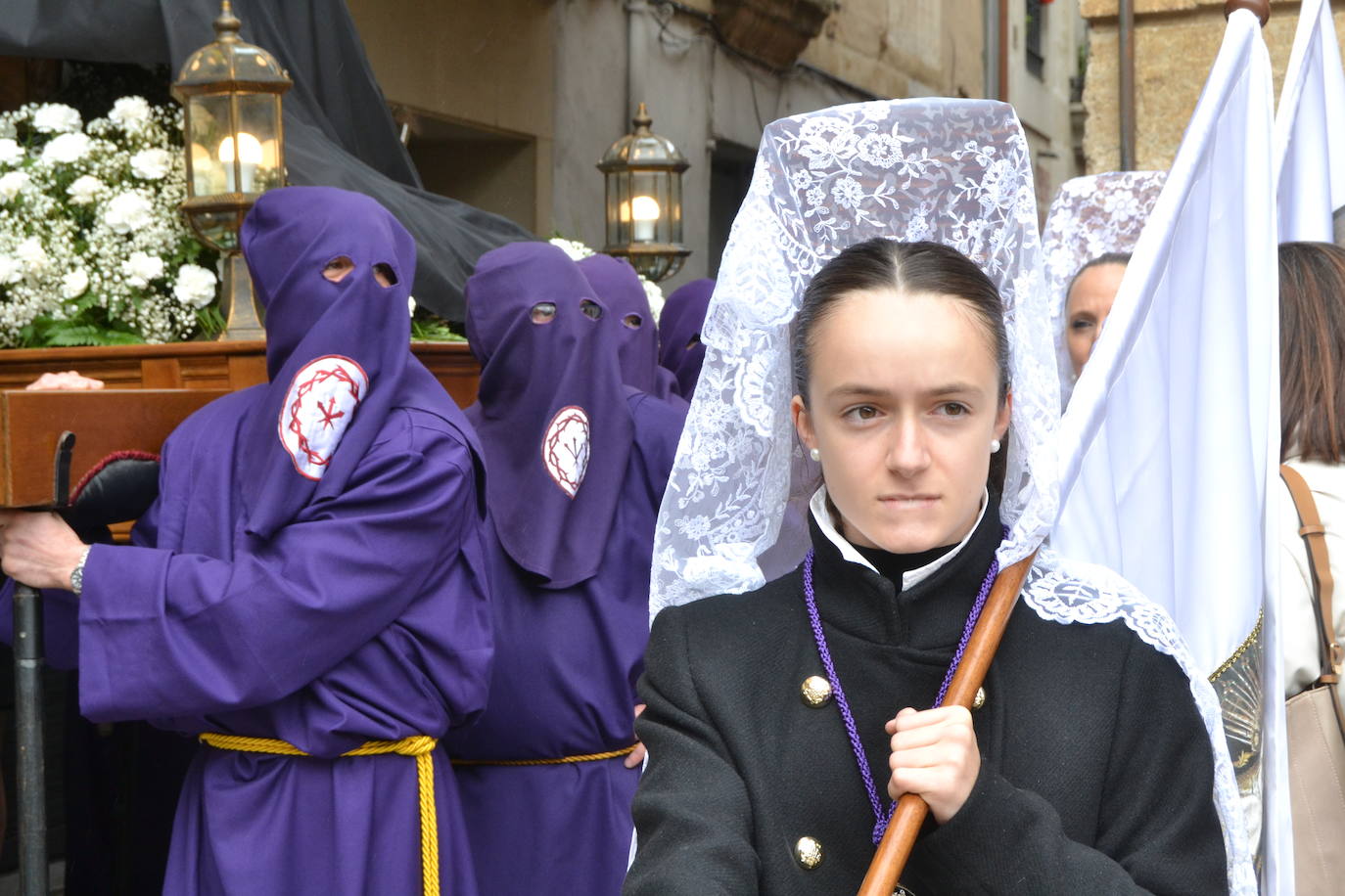 Jesús Resucitado y la Virgen se encuentran en la Plaza Mayor de Ciudad Rodrigo