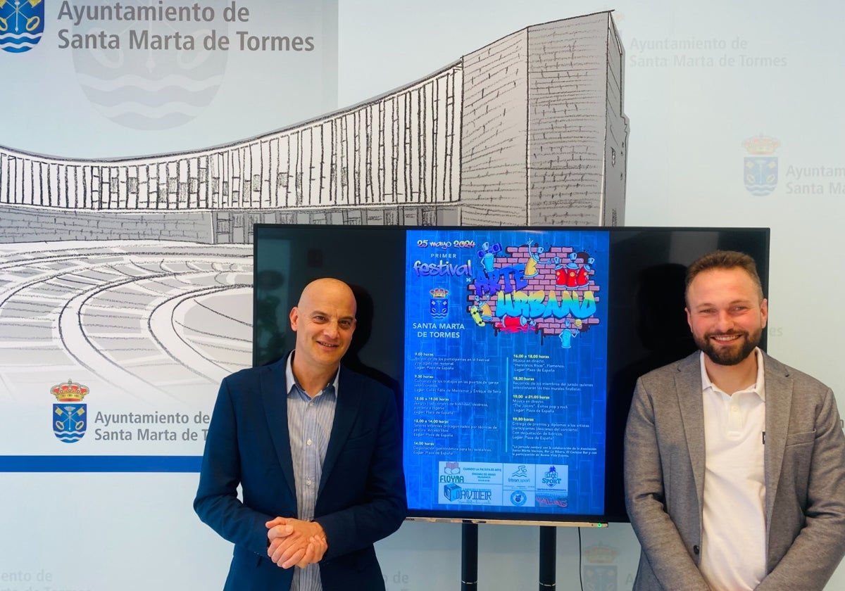 Los ediles de Santa Marta de Tormes Juan Carlos Bueno y Norberto Flores.