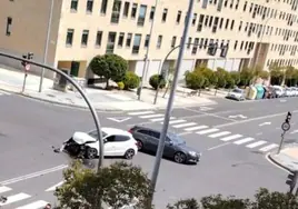 Accidente en la calle la Bañeza