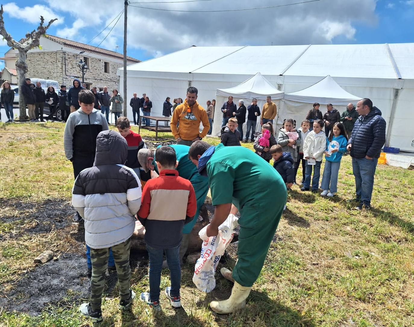 Aldeavieja de Tormes celebra una animada fiesta de la matanza