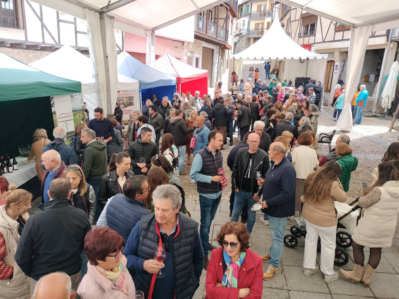 El público responde a la Feria de Enoturismo de San Esteban de la Sierra