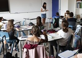 Alumnos en un aula.