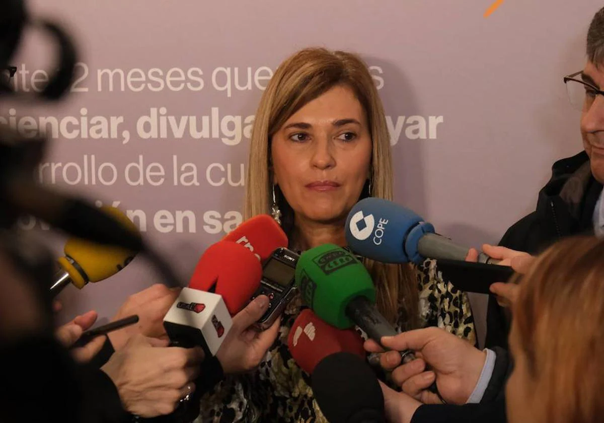 María Victoria Mateos atiende a los medios en imagen de archivo.