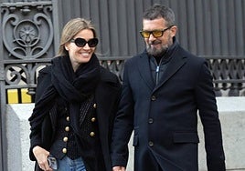 Nicole Kimpel y Antonio Banderas por Madrid.