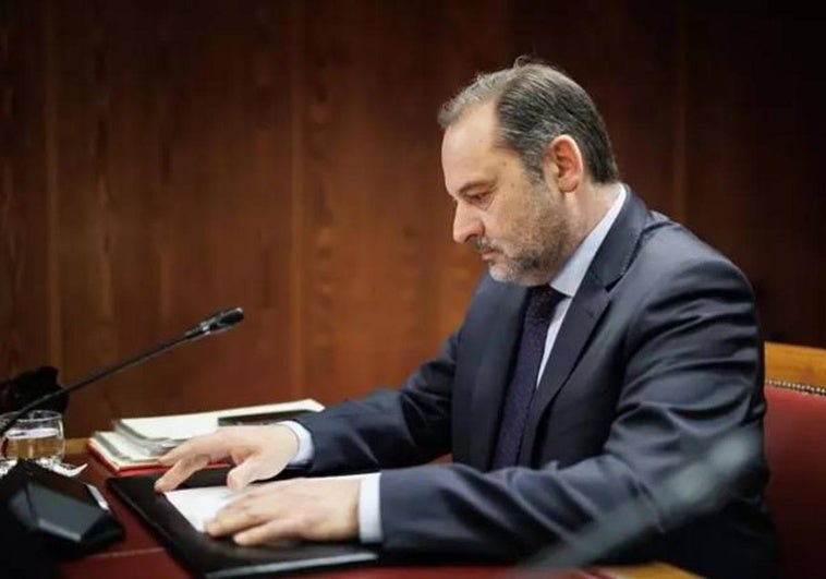 José Luis Ábalos en el Senado este lunes.