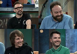 Los componentes de Supersubmarina, en el plató de La Resistencia.