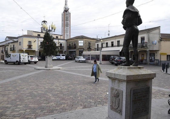 La Plaza Mayor de La Fuente de San Esteban, epicentro del acto.