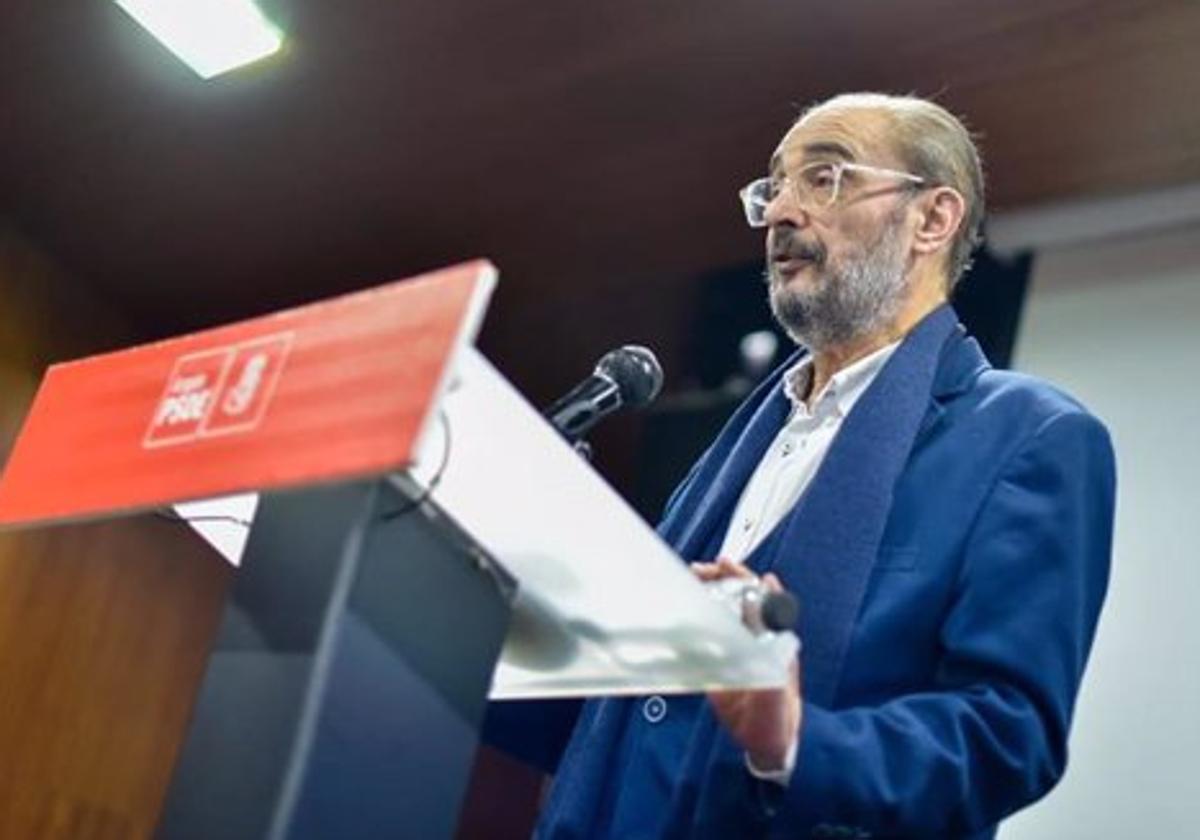 El secretario general del PSOE Aragón, Javier Lambán.