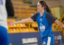 Çakir, durante un entrenamiento en el pabellón de Würzburg.