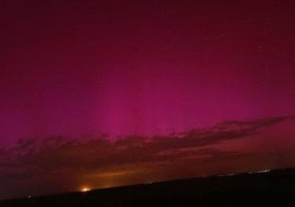 Imagen de la aurora boreal vista en Salamanca el 10 de mayo.