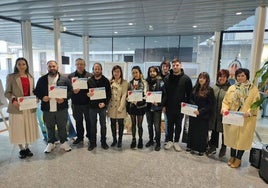 La entrega de los premios tuvo lugar en el hall del Ayuntamiento.