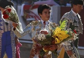 Marco Pérez, en la plaza de toros de Guijuelo.