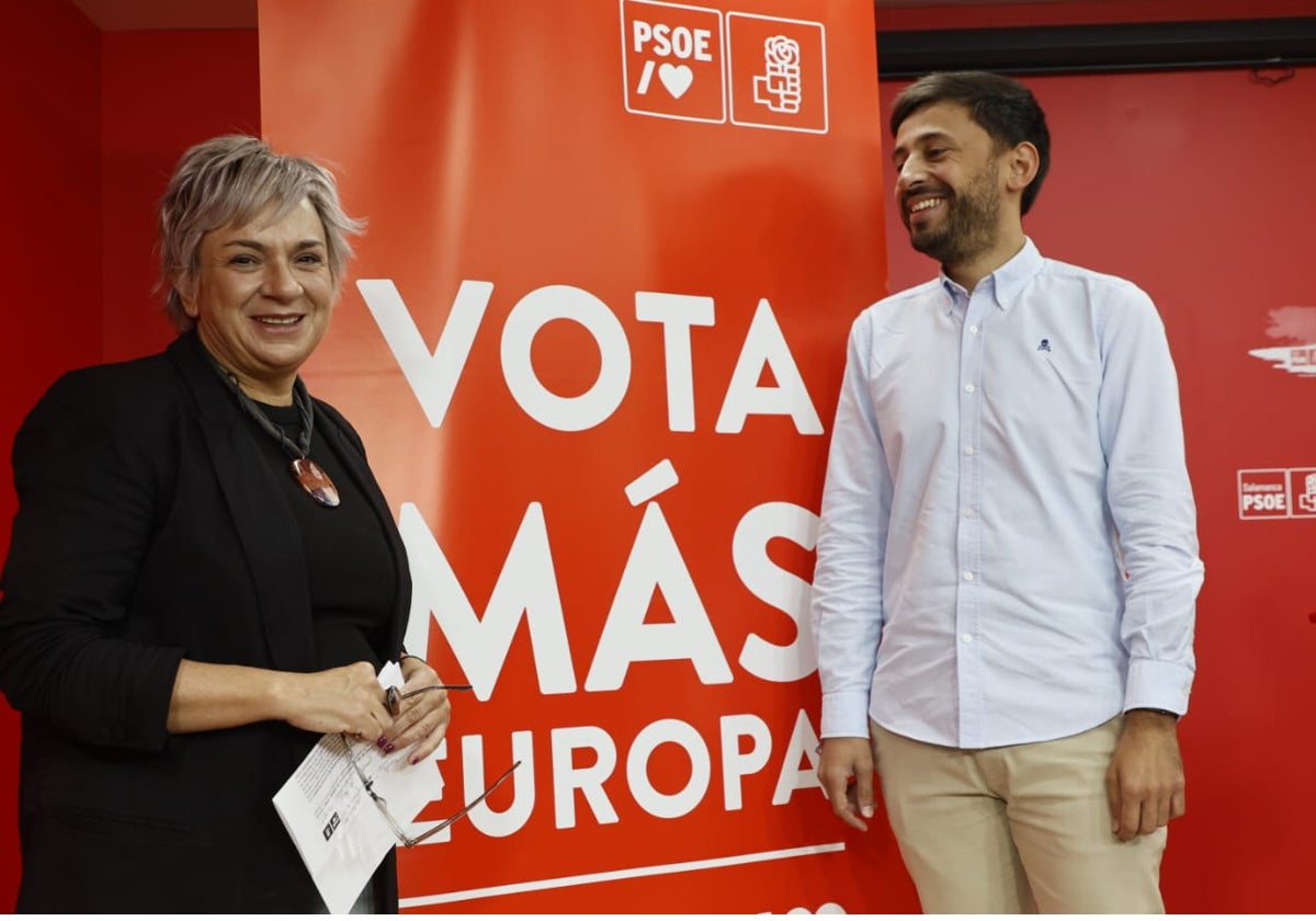 Fran Díaz y Elena Diego, senadores salmantinos del PSOE.