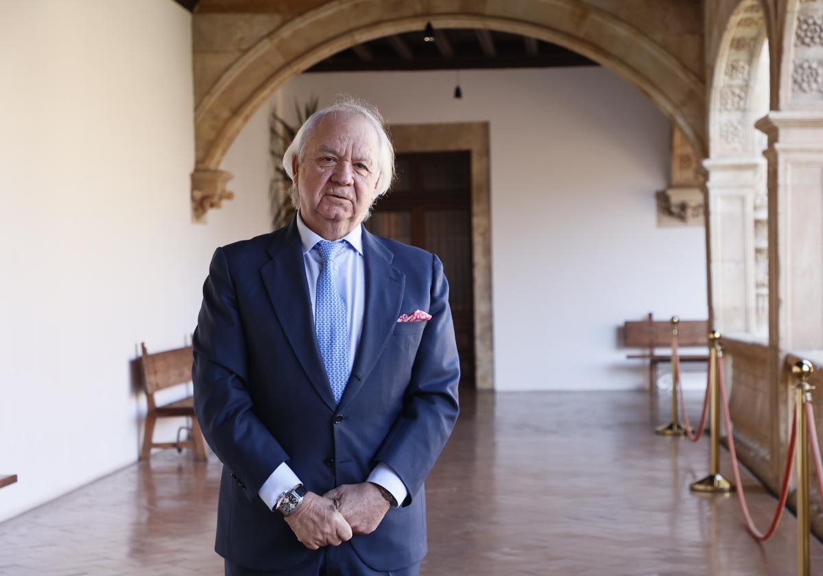 Juan María López, este jueves en el Colegio Fonseca antes de intervenir en el Encuentro Empresarial.