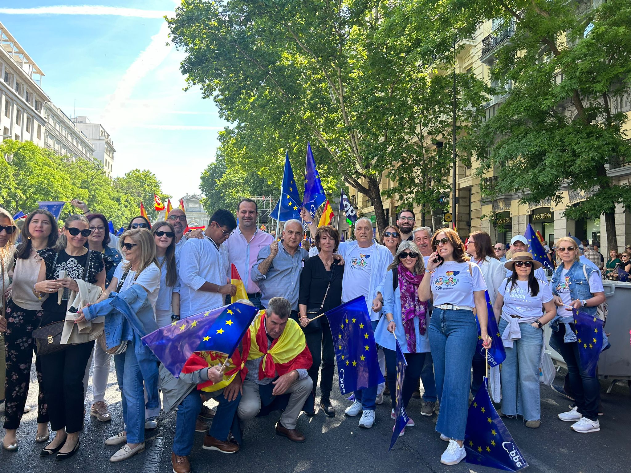 La expedición salmantina en la manifestación de Madrid, en imágenes