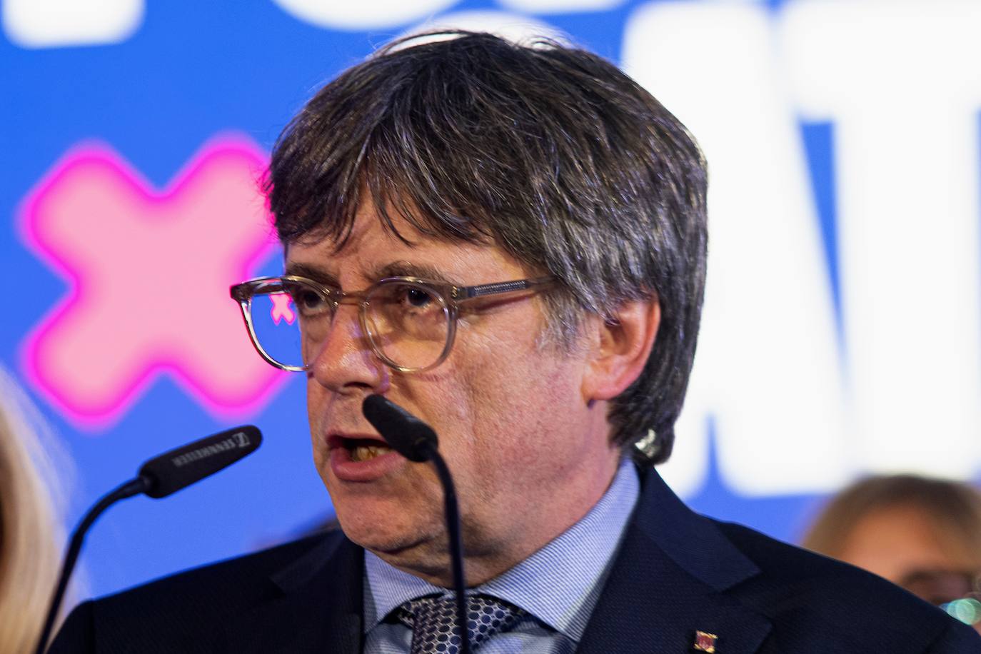 El expresidente de la Generalitat de Catalunya y candidato de Junts a las elecciones catalanas, Carles Puigdemont.