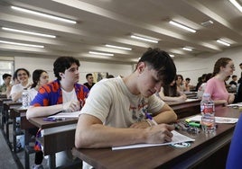 Celebración de la EBAU en la Facultad de Ciencias el pasado año.