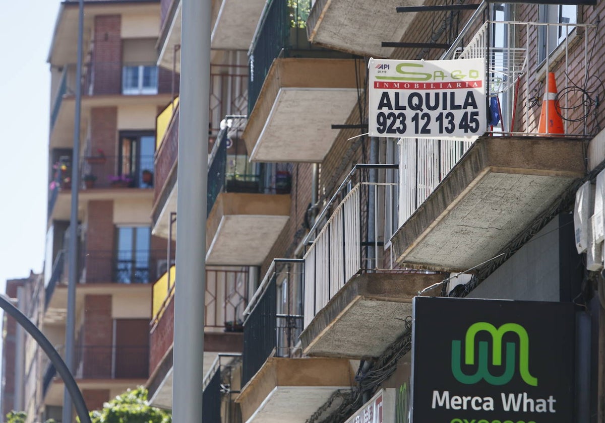 Una vivienda en alquiler.